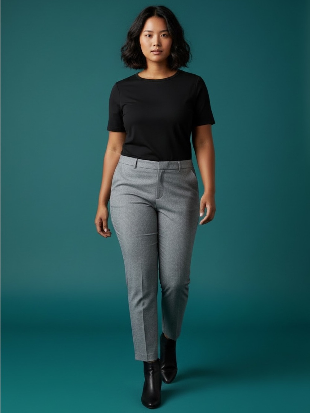 Gap Classic Slim Ankle Dress Pants in Gray